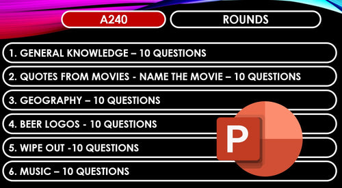 A240 Pub Quiz (23 June 2024) - PowerPoint Format