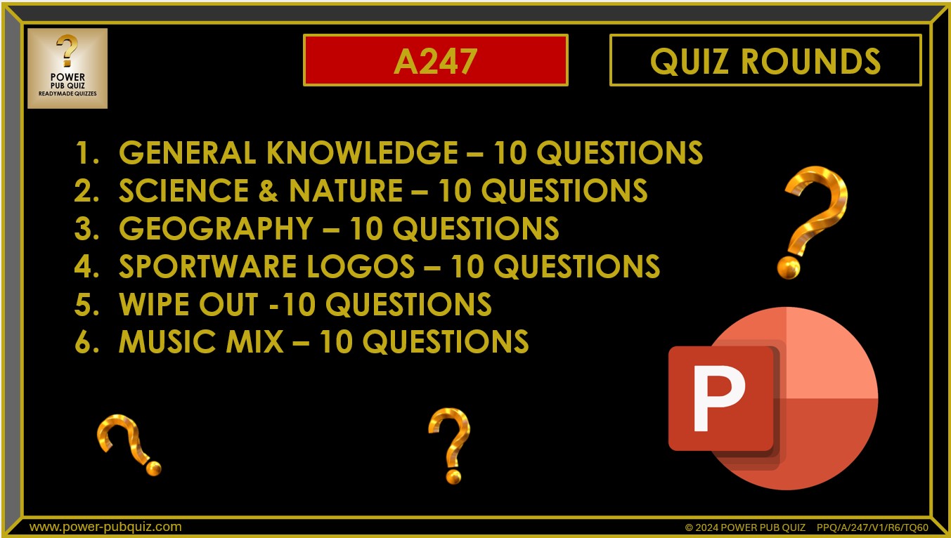 A247 Pub Quiz (11 August 2024) - PowerPoint Format