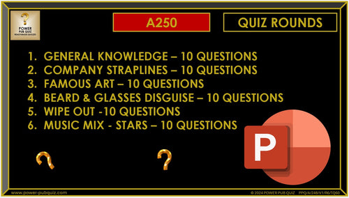 A250 Pub Quiz (01 Sept 2024) - PowerPoint Format