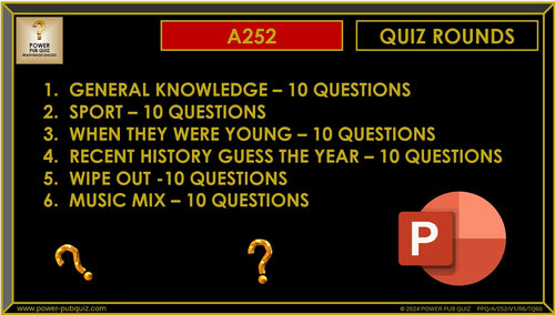 A252 Pub Quiz (15 Sept 2024) - PowerPoint Format