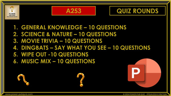 A253 Pub Quiz (22 Sept 2024) - PowerPoint Format