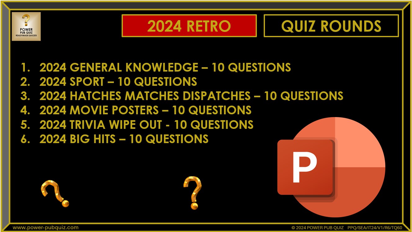 2024 Retro Quiz With Free Music Quiz 2000's Quiz - PowerPoint Format