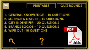 B263 Pub Quiz (01 Dec 2024) - Printable PDF Format