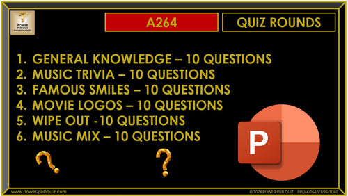 A264 Pub Quiz (08 Dec 2024) - PowerPoint Format