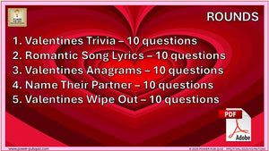 Valentines 2025 Quiz - Printable PDF Format