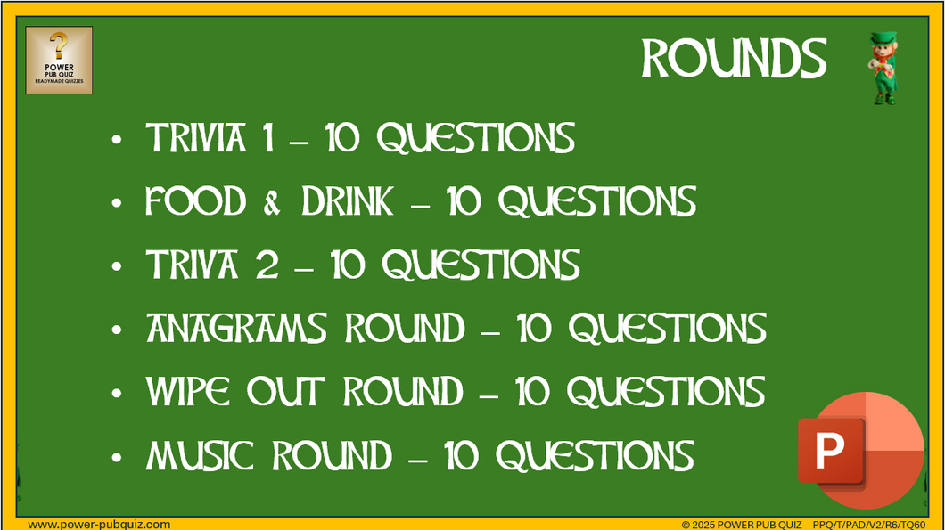 St Patrick's Day Quiz - PowerPoint Format