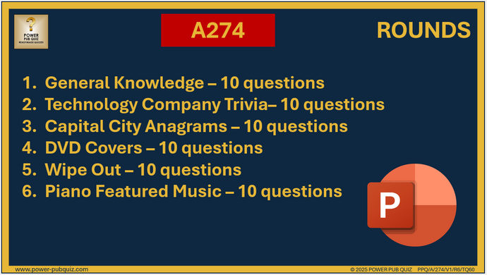 A274 Pub Quiz (16 Feb 2025) - PowerPoint Format