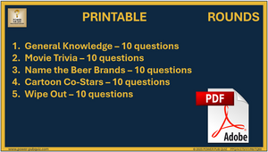 B275 Pub Quiz (23 Feb 2025) - Printable PDF Format