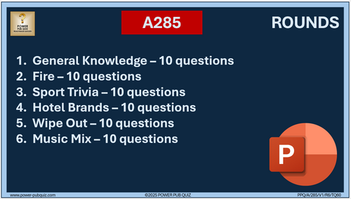 A285 Pub Quiz (04 May 2025) - PowerPoint Format