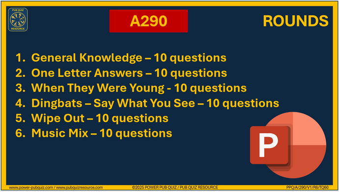 A290 Pub Quiz (08 Jun 2025) - PowerPoint Format