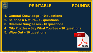 B291 Pub Quiz (15 Jun 2025) - Printable PDF Format
