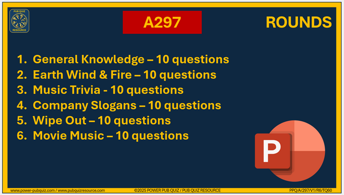 A297 Pub Quiz (27 Jul 2025) - PowerPoint Format