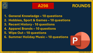 A298 Pub Quiz (03 Aug 2025) - PowerPoint Format