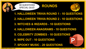 Halloween Pub Quiz - PowerPoint Format