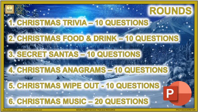 Christmas Pub Quiz - PowerPoint Format