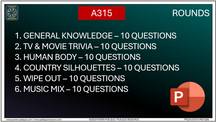 A315 Pub Quiz (30 Nov 2025) - PowerPoint Format