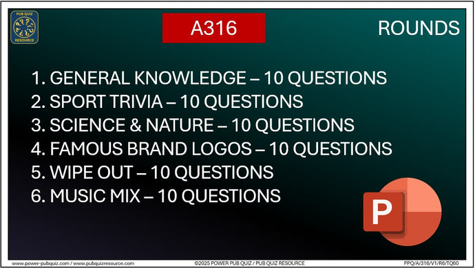 A316 Pub Quiz (07 Dec 2025) - PowerPoint Format