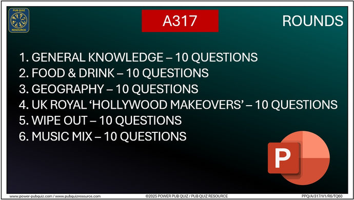 A317 Pub Quiz (14 Dec 2025) - PowerPoint Format